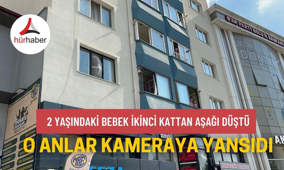 2 yaşındaki çocuk, ikinci kattan düştü O anlar kameraya yansıdı