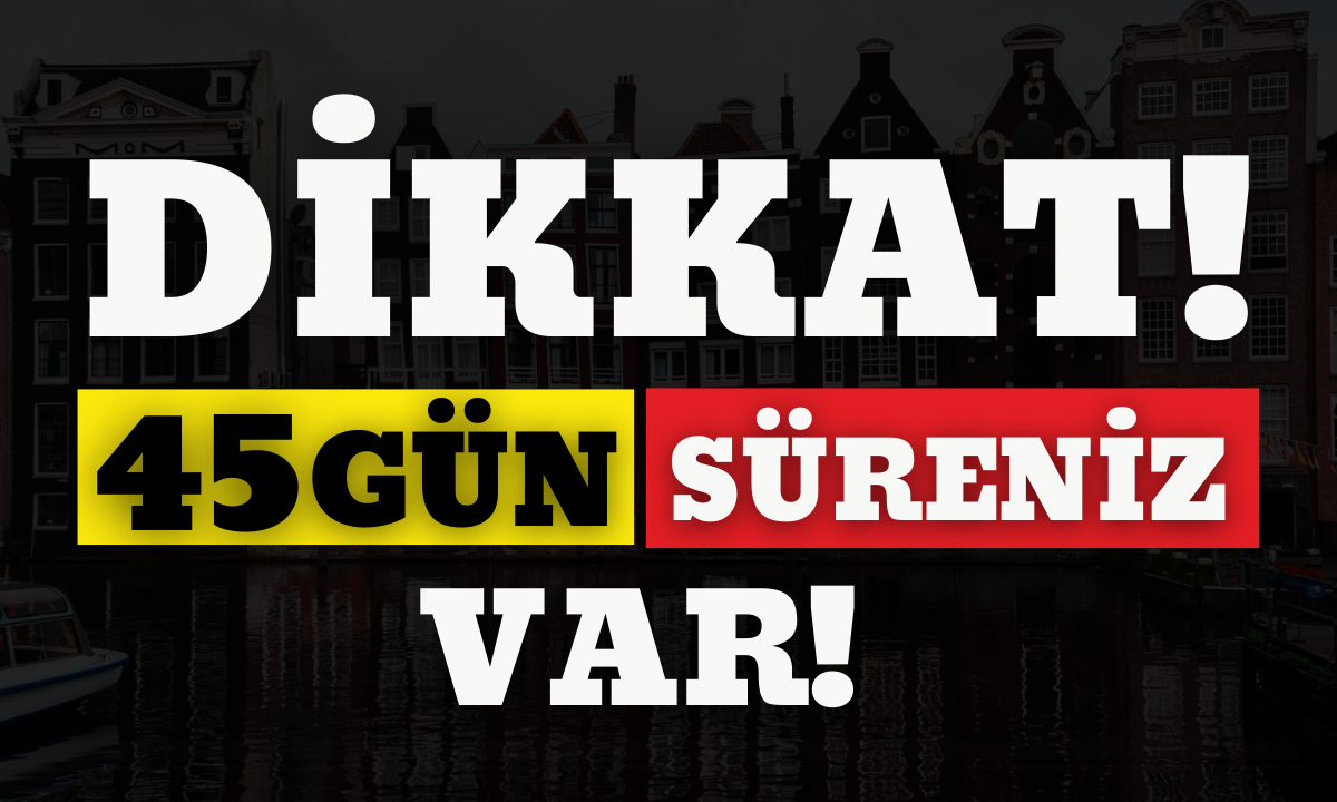 45 Gün süreniz var konutunuzu teslim alın! 