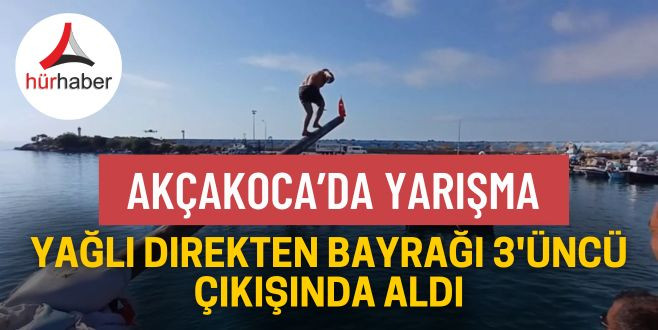 Akçakoca'da yağlı direk yarışması