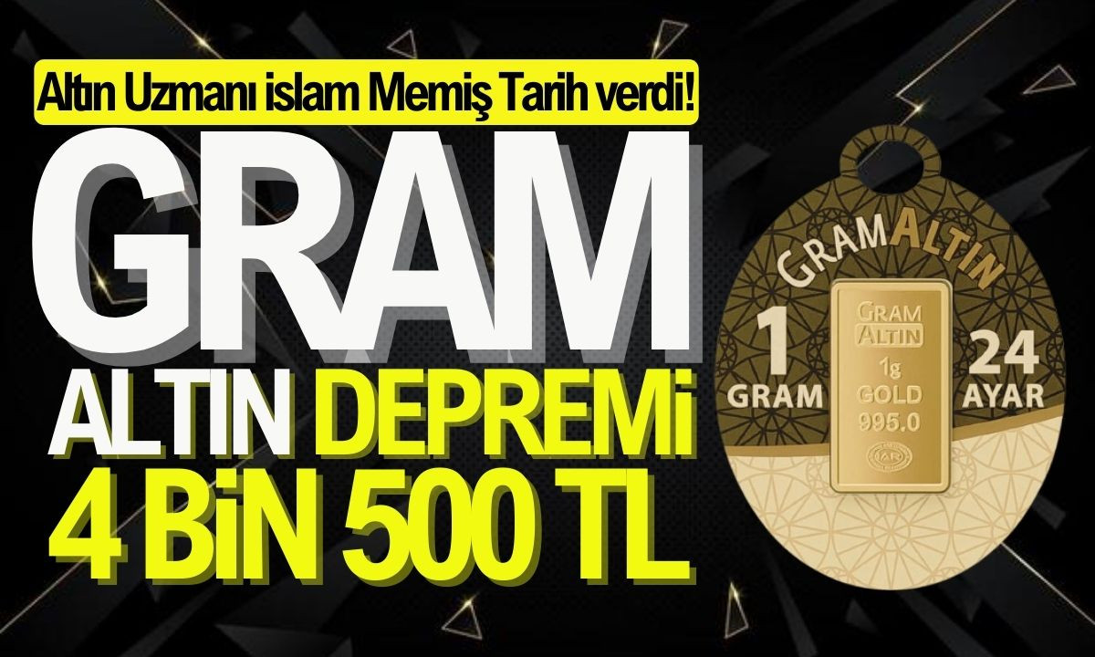 Altın Uzmanı Gram altında 4 bin 500 TL için 2025 tarih verdi! 