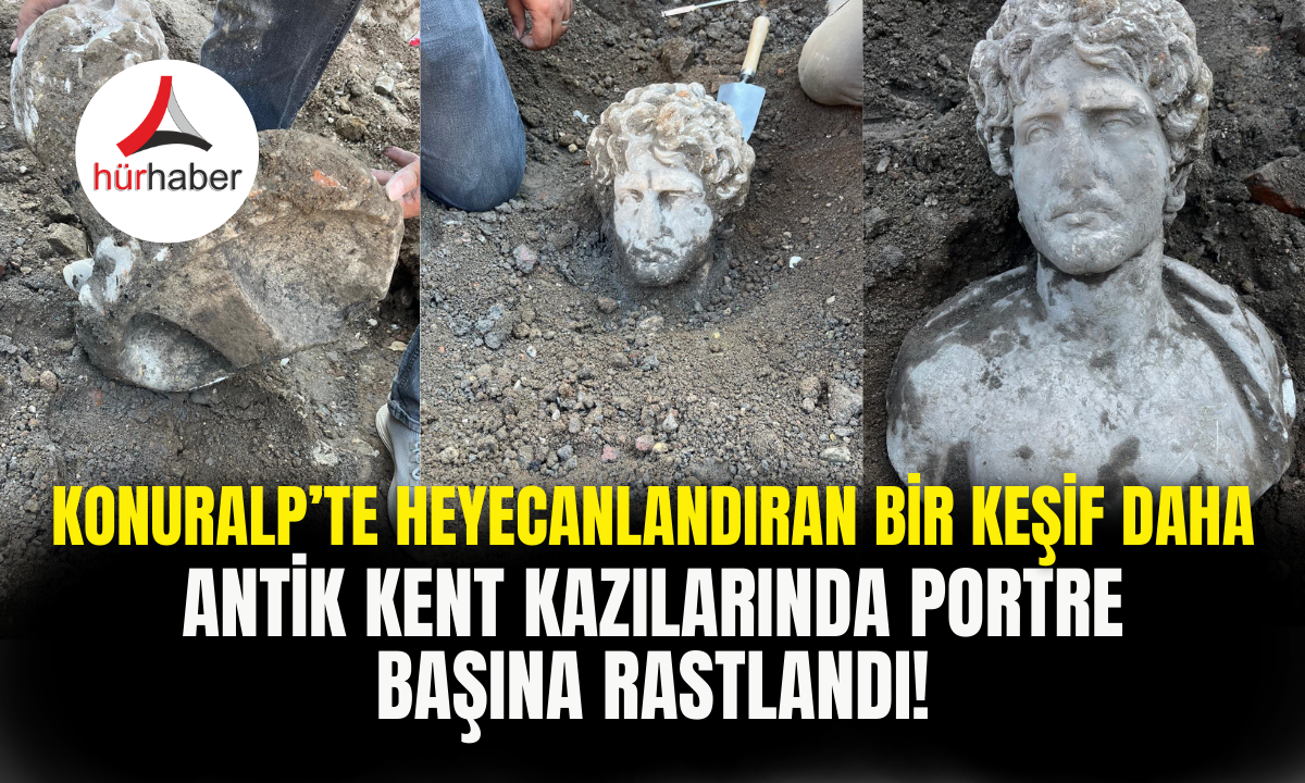 Antik kent kazılarında portre başına rastlandı!