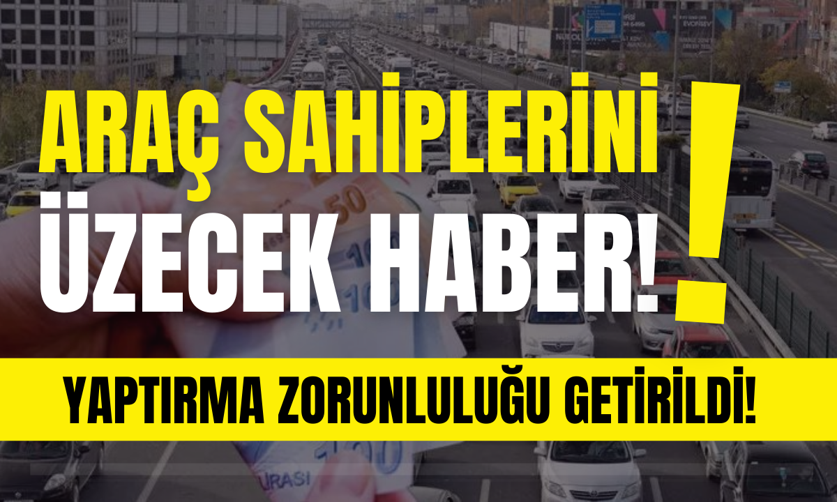 Araç sahipleri yaptırma zorunluluğu getirildi!