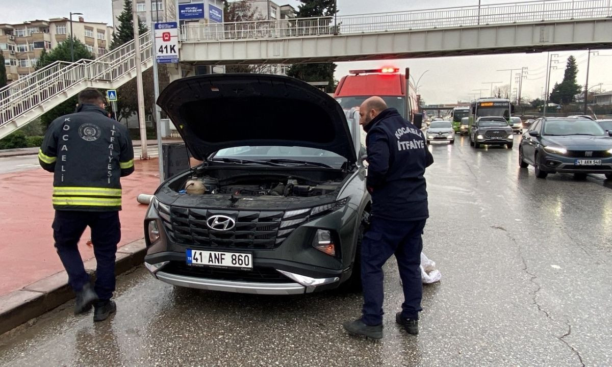 Aracın Motora saklanan kedi 13 kilometre yol gitti!