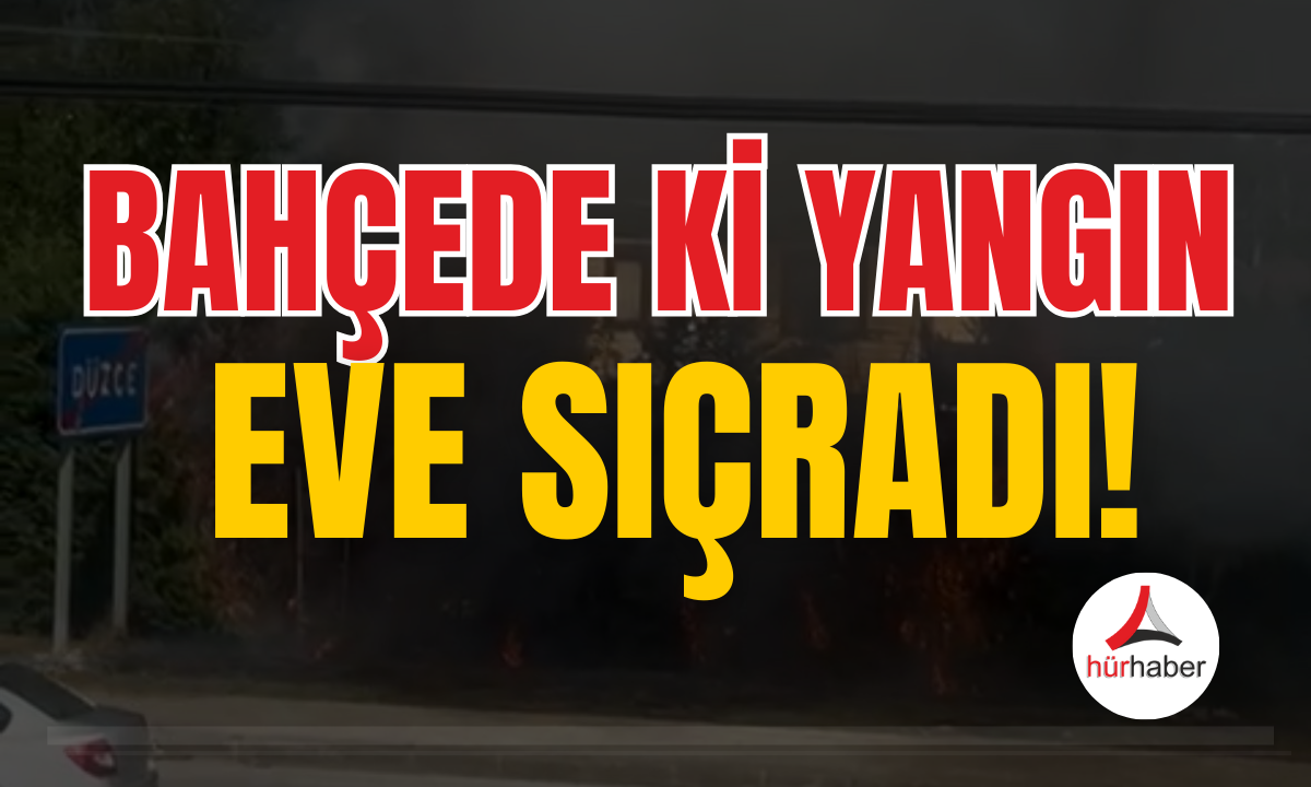 Bahçede ki yangın eve sıçradı!