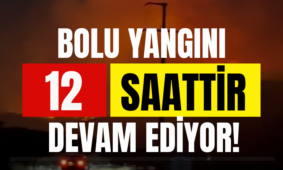 Bolu yangını 12 saattir devam ediyor! 