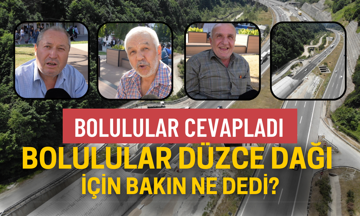 Bolulular Düzce Dağı için bakın ne dedi? İşte o cevaplar...