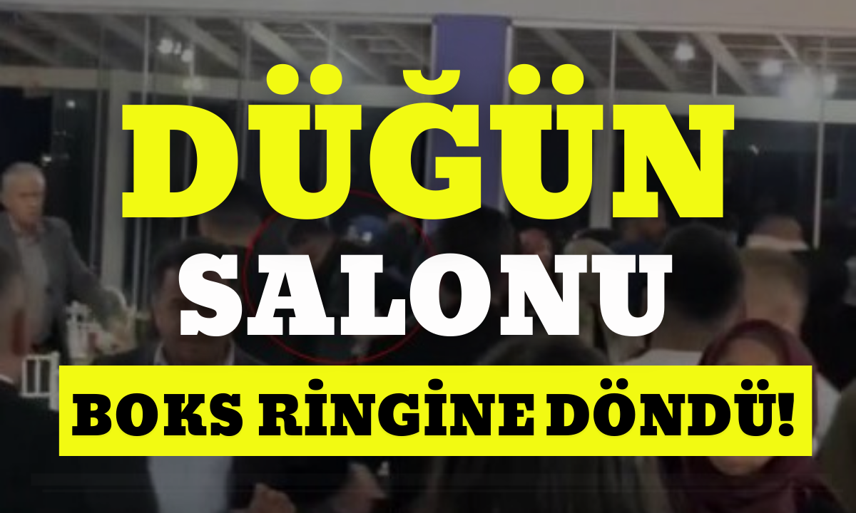 Düğün salonu yumruklar havada uçuştu! .O anlar kamerada