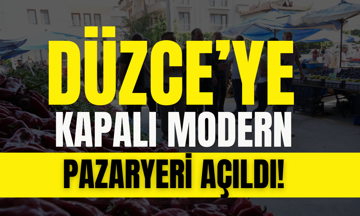 Düzce Hamidiye kapalı modern pazaryeri açıldı!