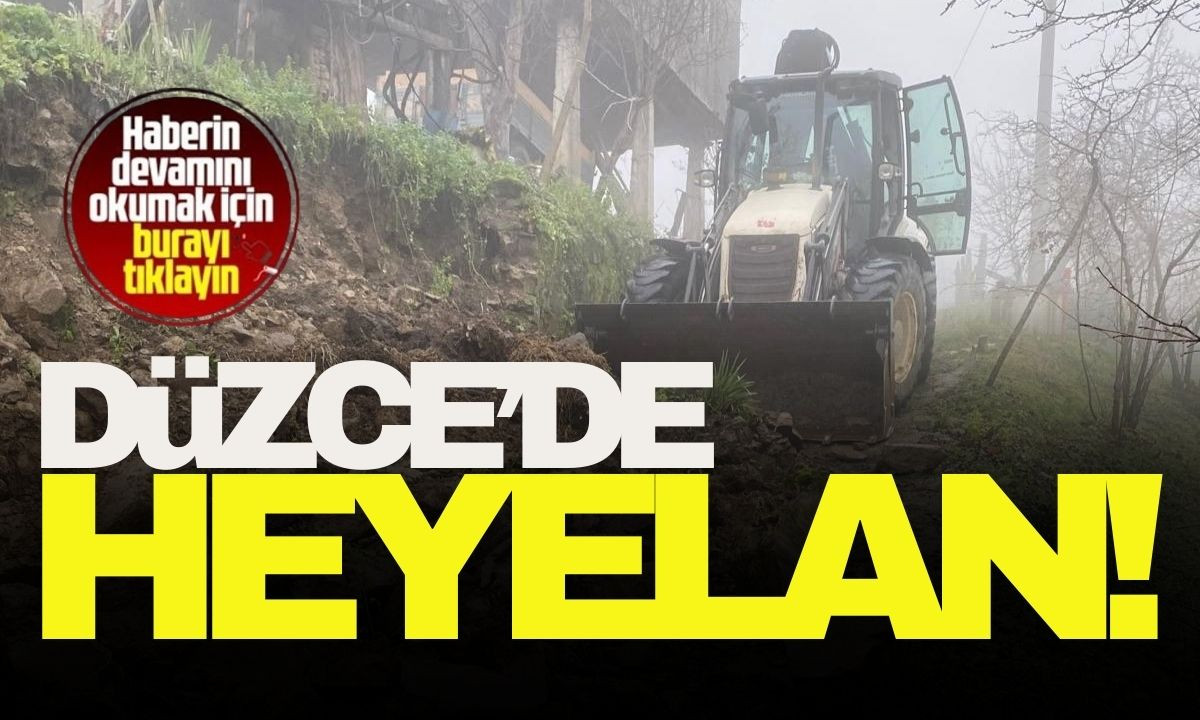 Düzce'de heyelan! 