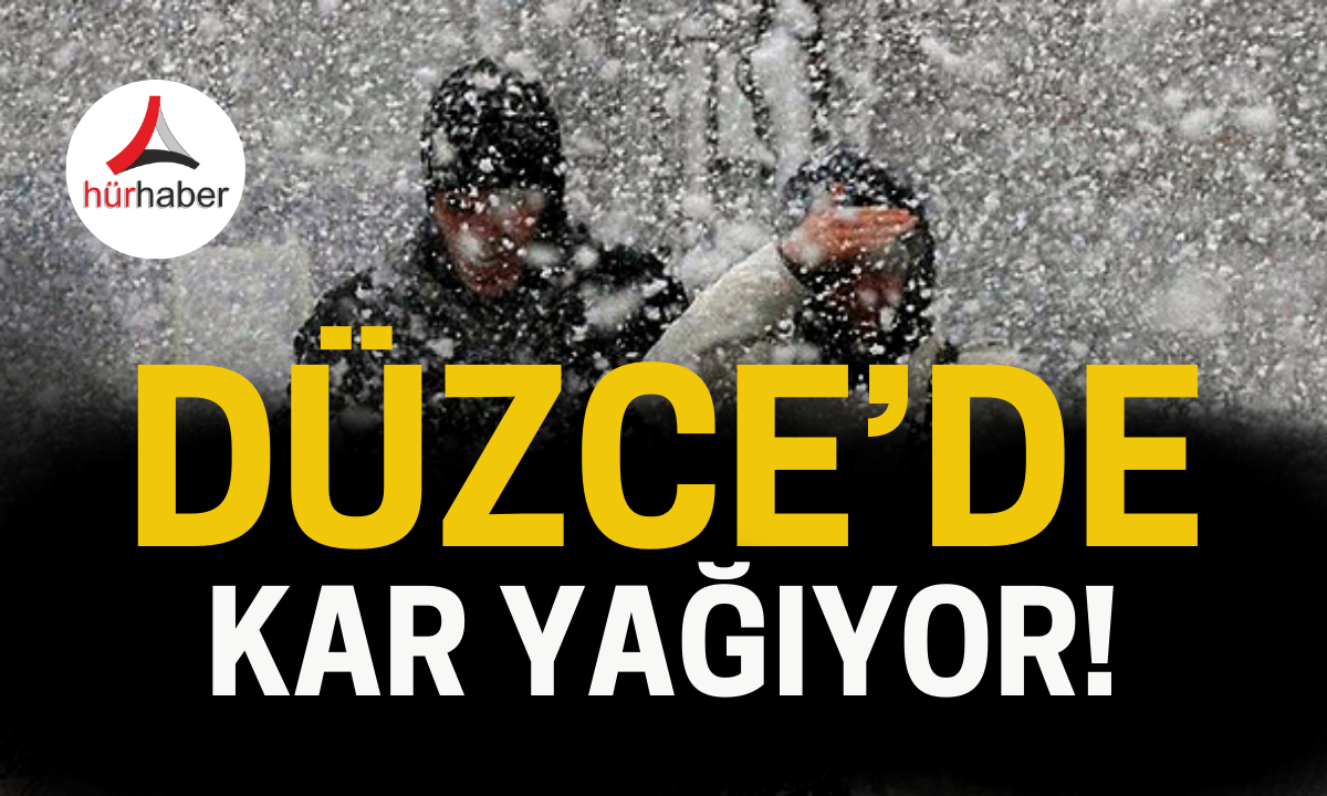 Düzce'de kar yağışı! 