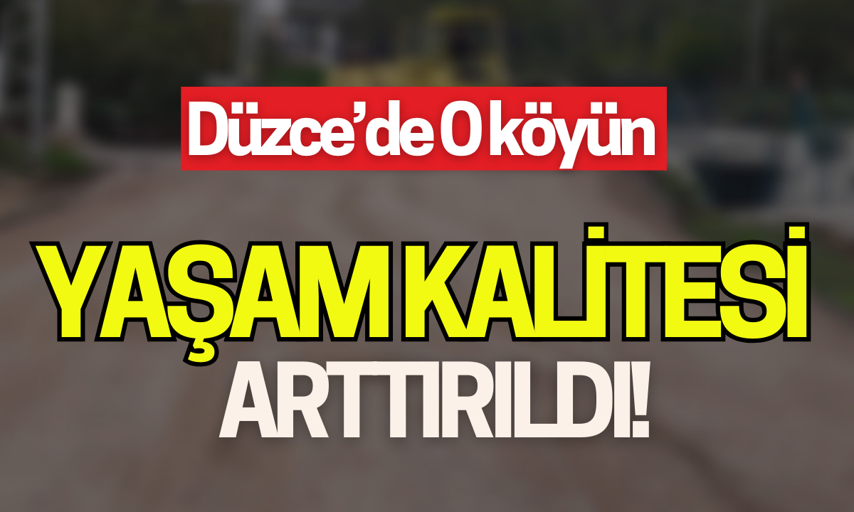 Düzce’de O köyün yaşam kalitesi arttırıldı!