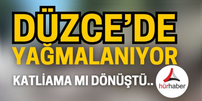 Düzce'de yağmalanıyor..