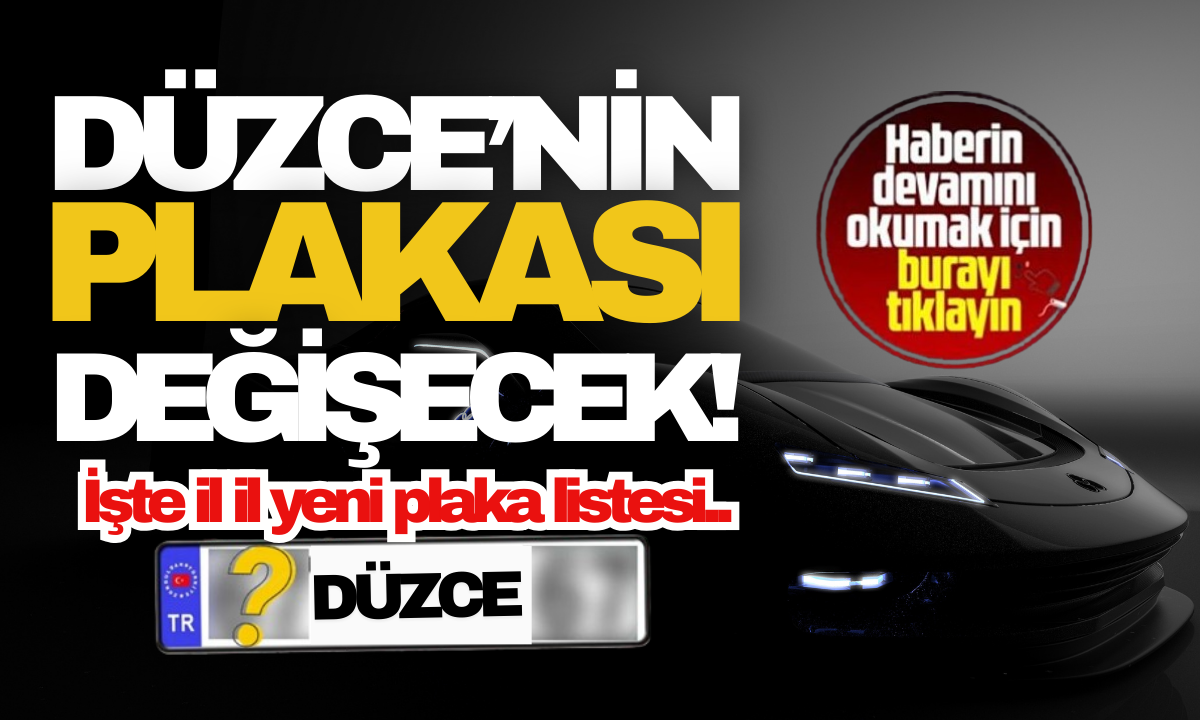 Eğer o uygulama gelirse: Düzce'nin 81 plakası değişecek! 