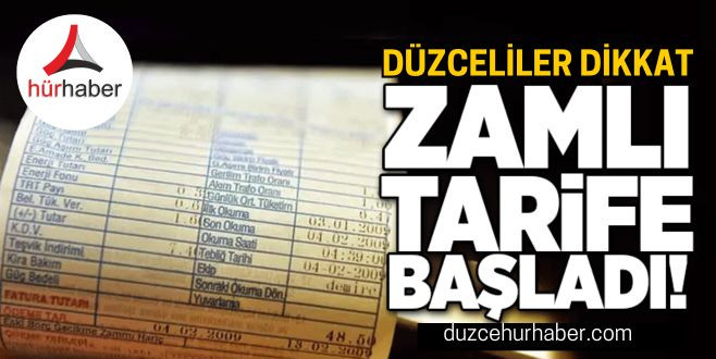 Elektrik Zamlı tarife başladı.. İşte detaylar 