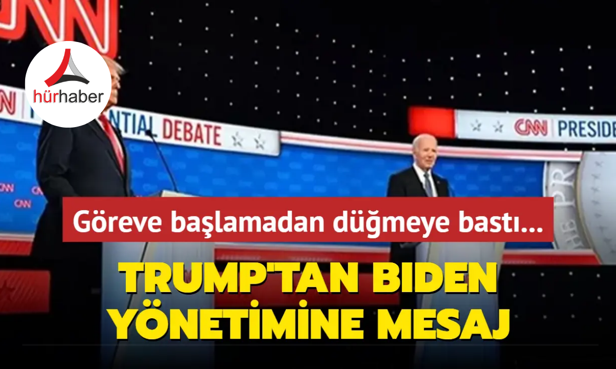 Göreve başlamadan düğmeye bastı... Trump'tan Biden yönetimine mesaj