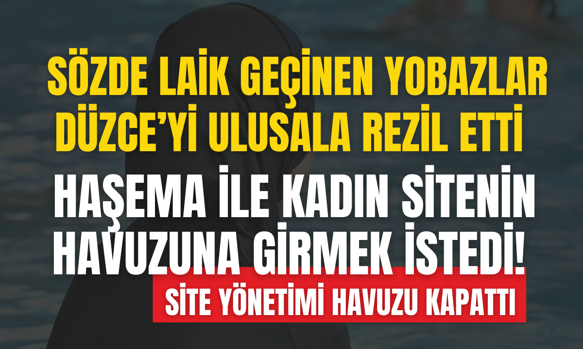 Haşema ile kadın sitenin havuzuna girmek istedi! Havuz yasaklandı