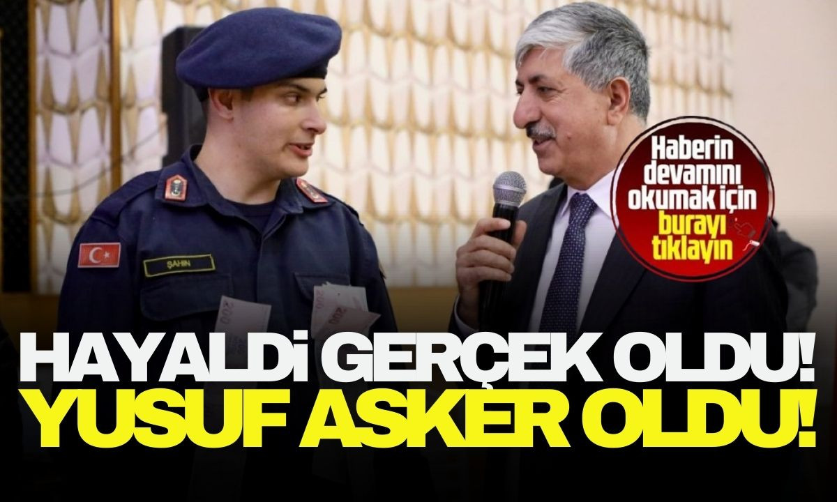 Hayali gerçek oldu! Özel birey Yusuf'un asker oldu! 