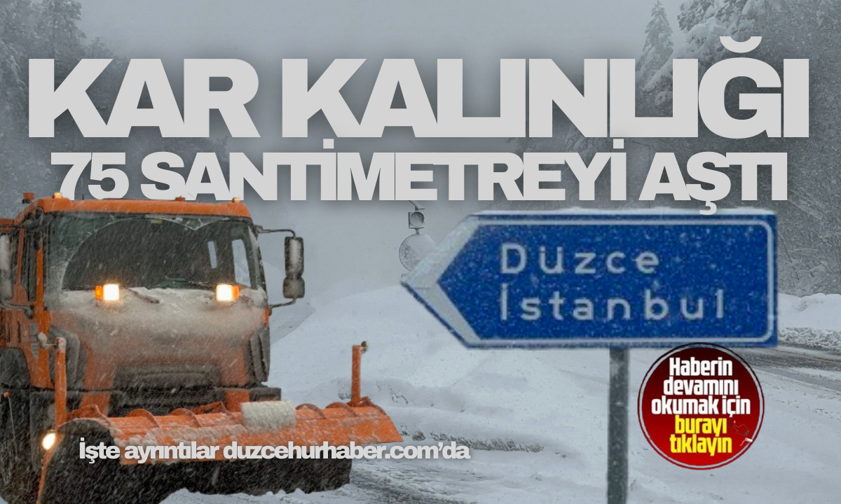 Kar kalınlığı 75 santimetreyi aştı! 