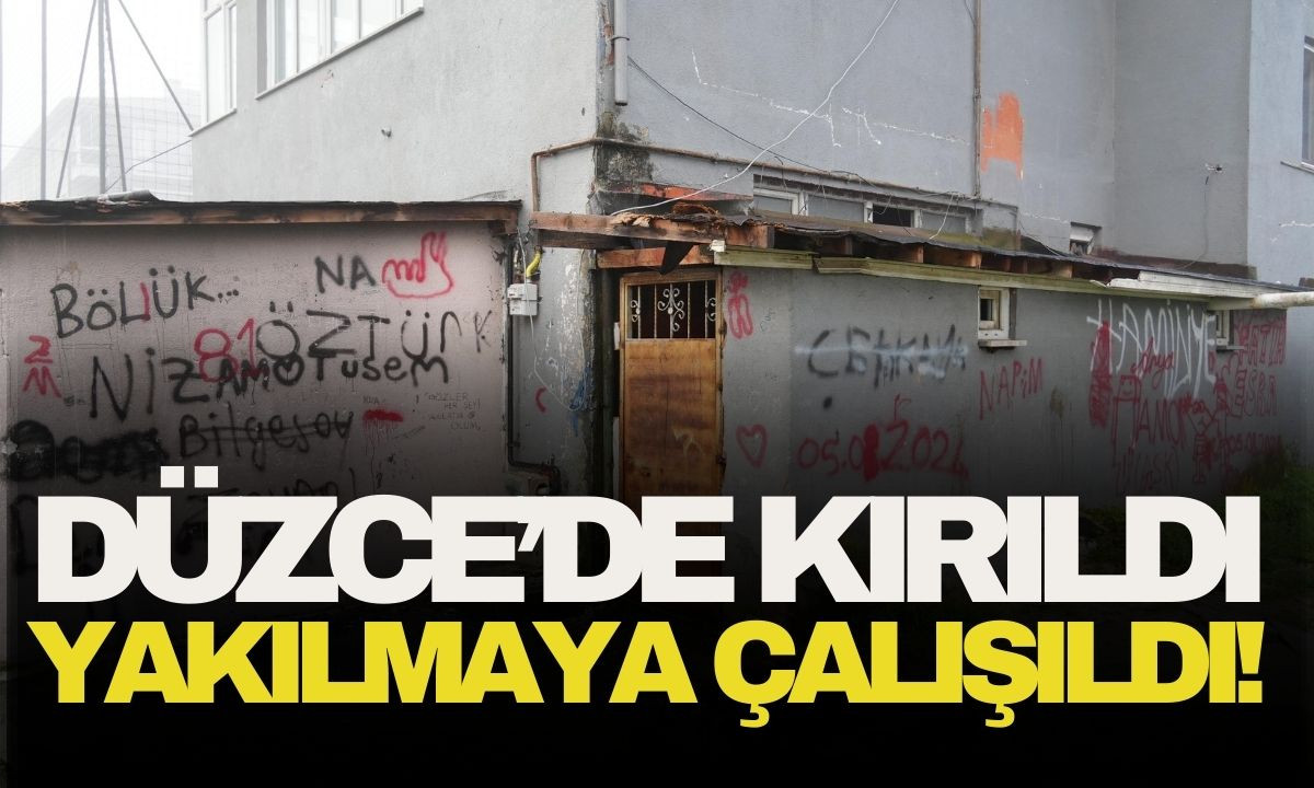 Kırıldı, yakılmaya çalışıldı! 