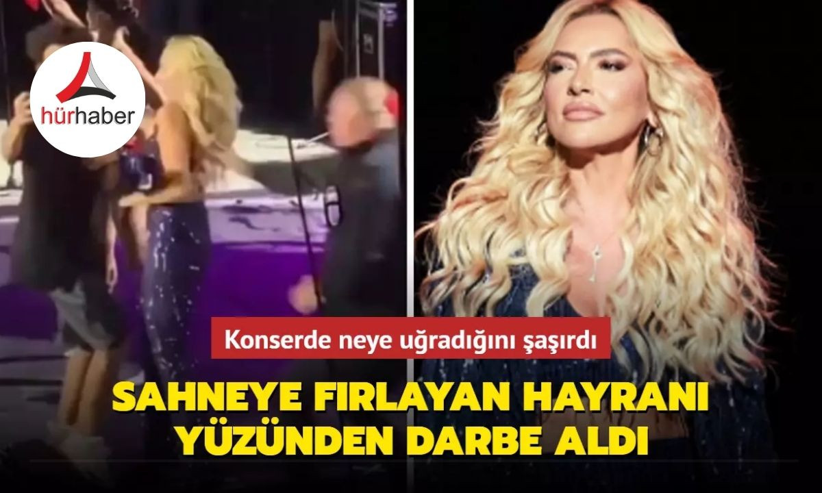 Konserde neye uğradığını şaşırdı! Erkek hayranı sahneye fırladı, Hadise darbe aldı