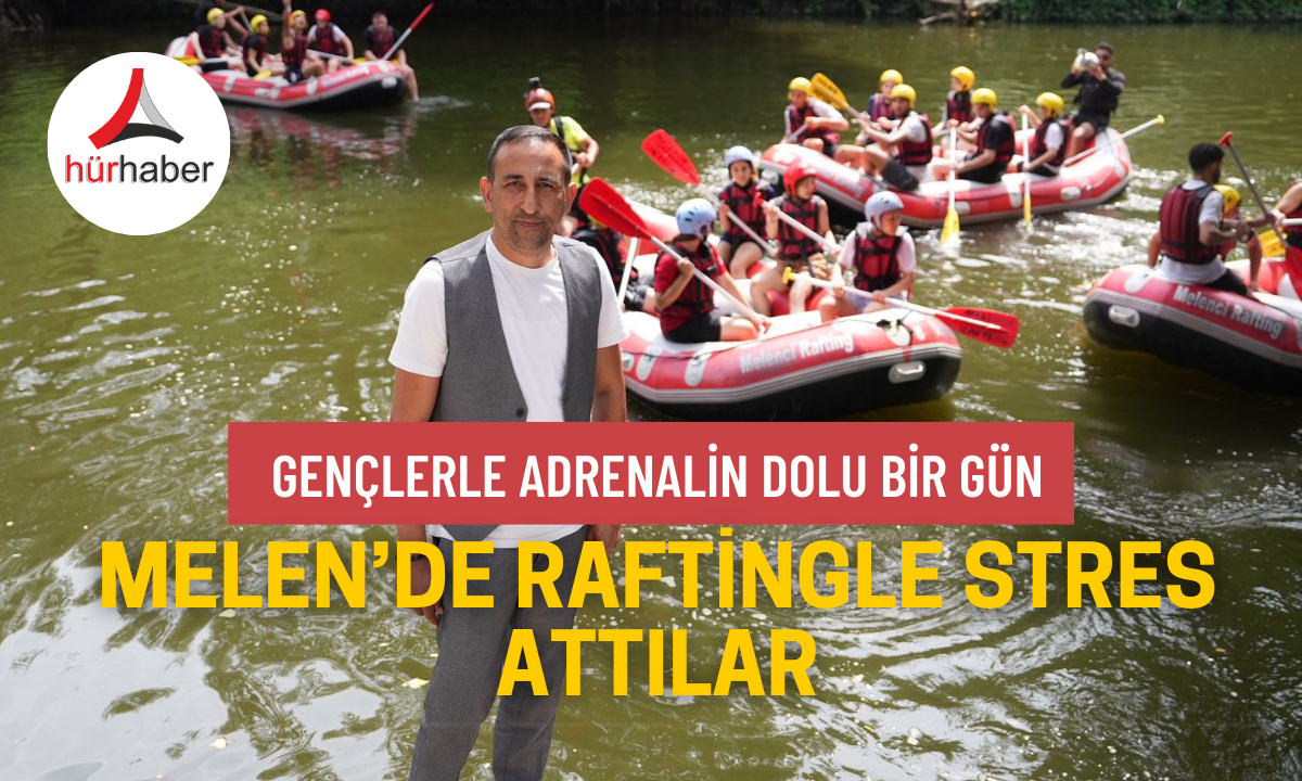 Melen'de raftingle stres attılar