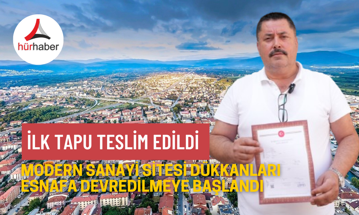 Modern sanayi sitesi İlk tapu teslim edildi