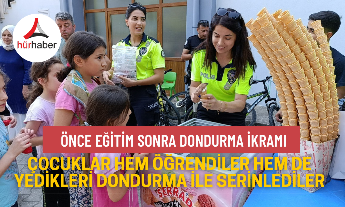 Önce eğitim sonra dondurma ikramı