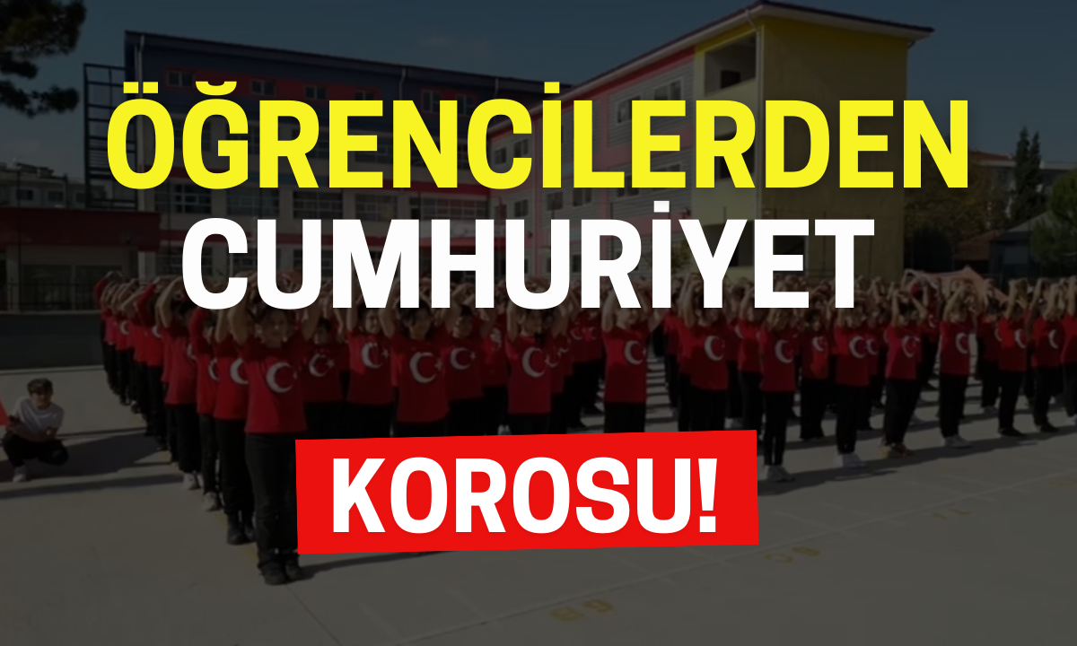 Ortaokul öğrencilerinden Cumhuriyet Korosu!