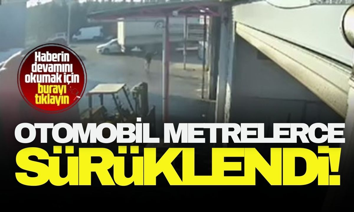 Otomobil metrelerce sürüklendi! 