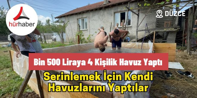 Serinlemek için kendi havuzlarını yaptılar