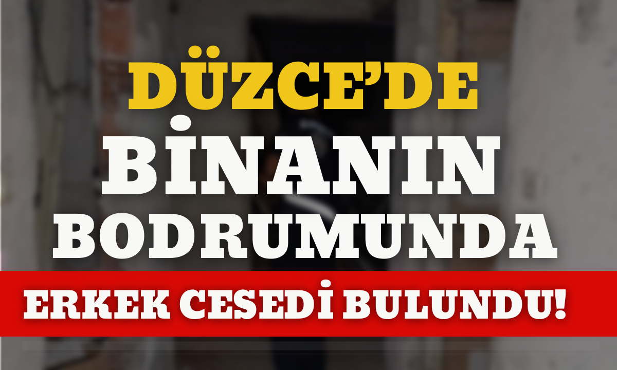 SON DAKİKA Binanın bodrumunda erkek cesedi bulundu!