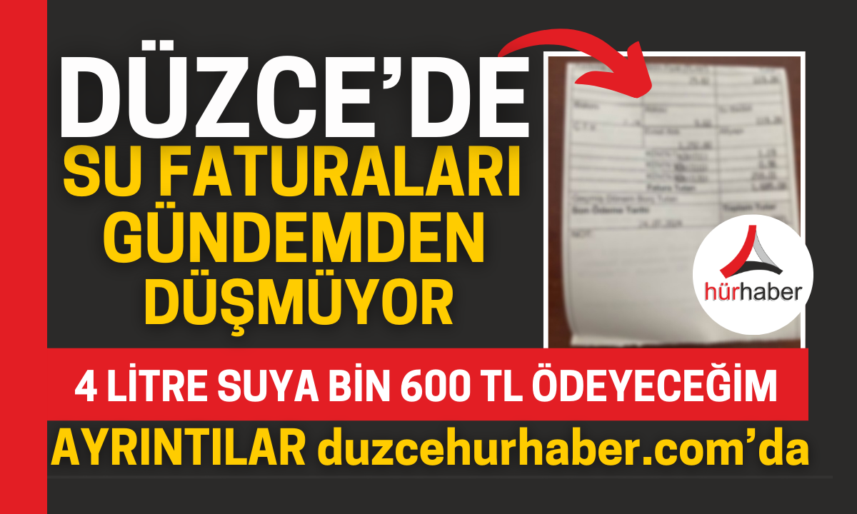 Su faturaları gündemden düşmüyor.. 4 Litre suya  bin 600 TL