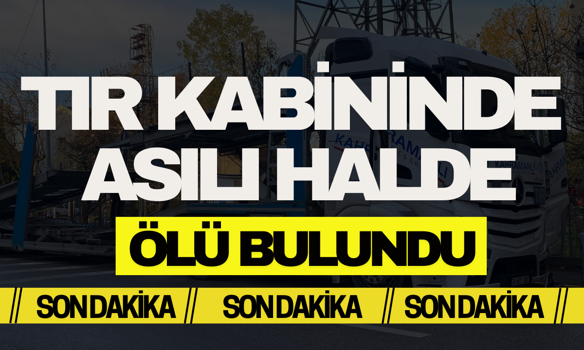 Tır kabininde asılı halde ölü bulundu! 