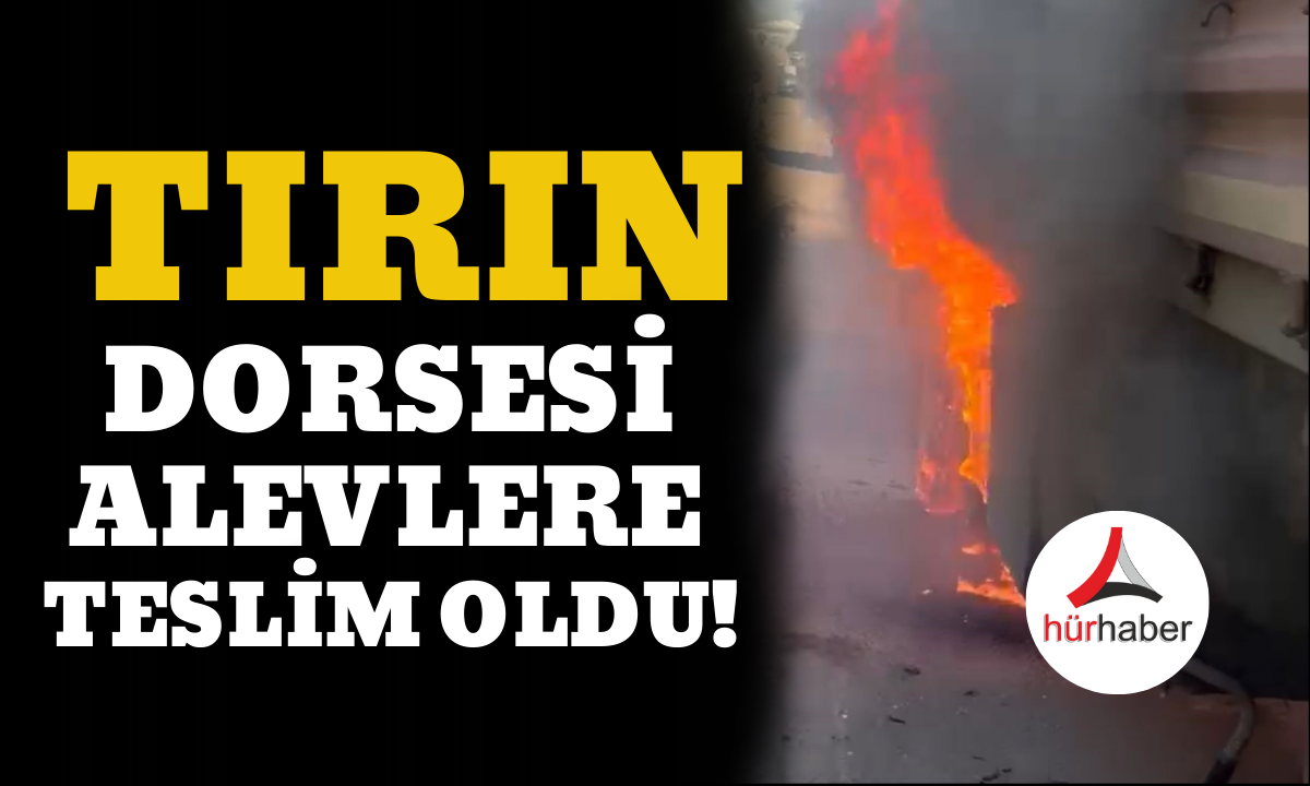 Tırın dorsesi alevlere teslim oldu!