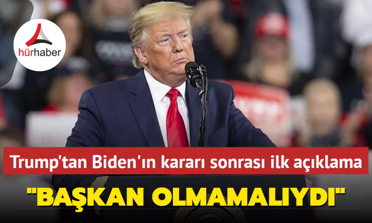 Trump'tan Biden'ın kararı sonrası ilk açıklama: Hiç Başkan olmamalıydı