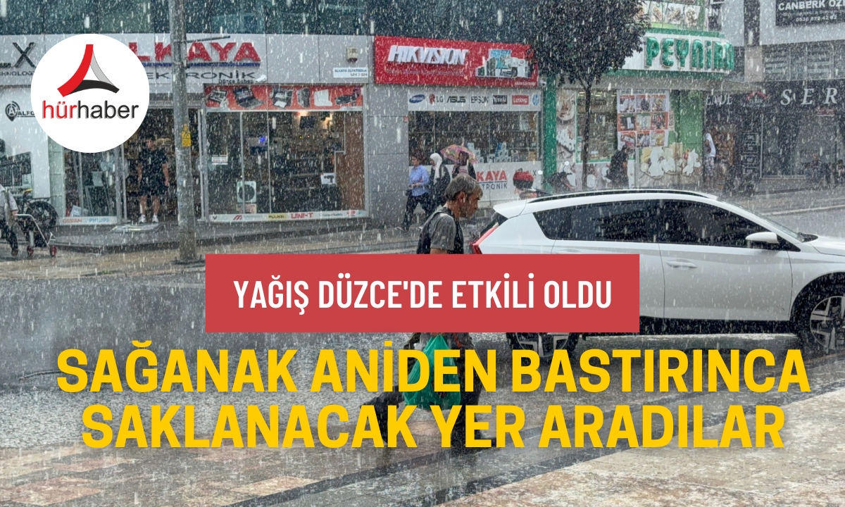 Yağış Düzce'de etkili oldu