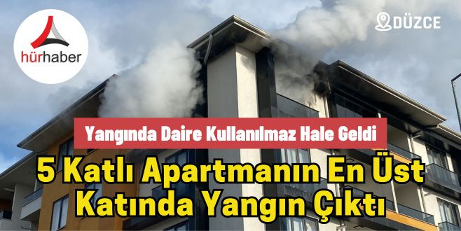 Yangında daire kullanılmaz hale geldi