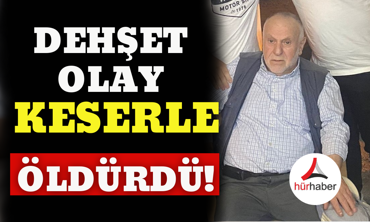 Yaşlı adamı keserle öldürdü!