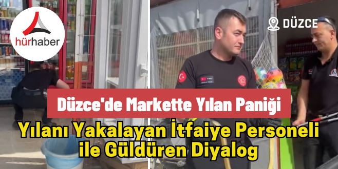 Yılanı yakalayan itfaiye personeli ile güldüren diyalog