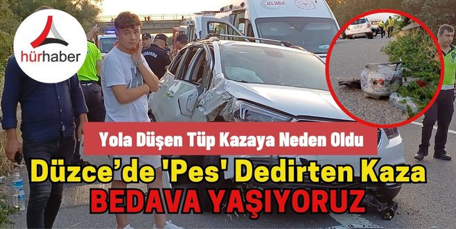 Otoyolda piknik tüpü kaza yaptırdı,1 ölü 3 yaralı